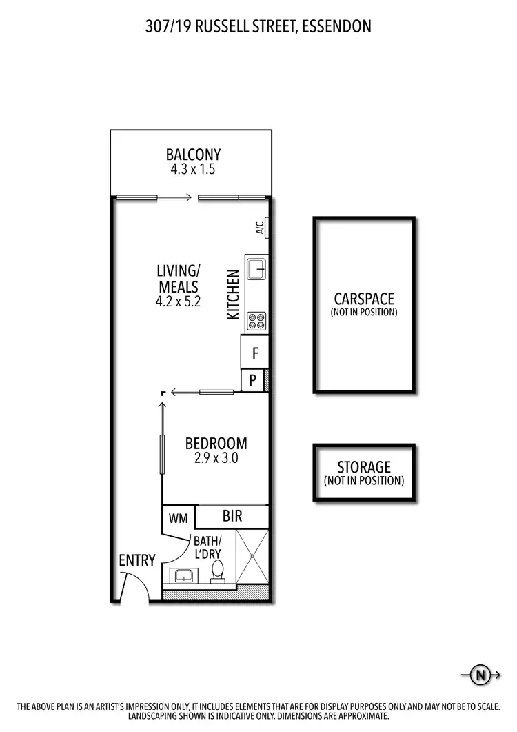 Floorplan of Homely apartment listing, 307/19 Russell Street, Essendon VIC 3040