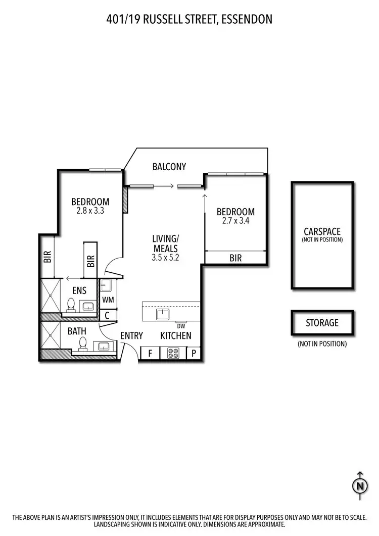 Floorplan of Homely apartment listing, 401/19 Russell Street, Essendon VIC 3040