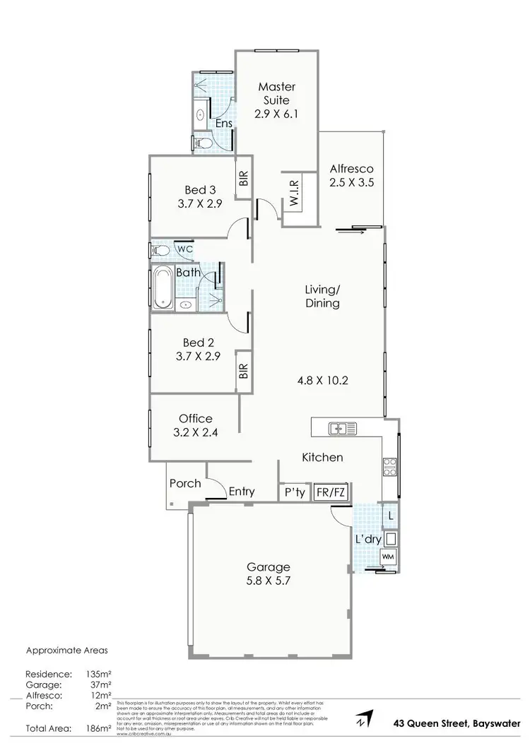 Floorplan of Homely house listing, 43 Queen Street, Bayswater WA 6053