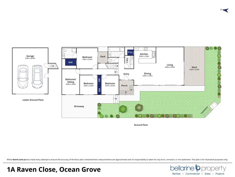 Floorplan of Homely townhouse listing, 1a Raven Close, Ocean Grove VIC 3226