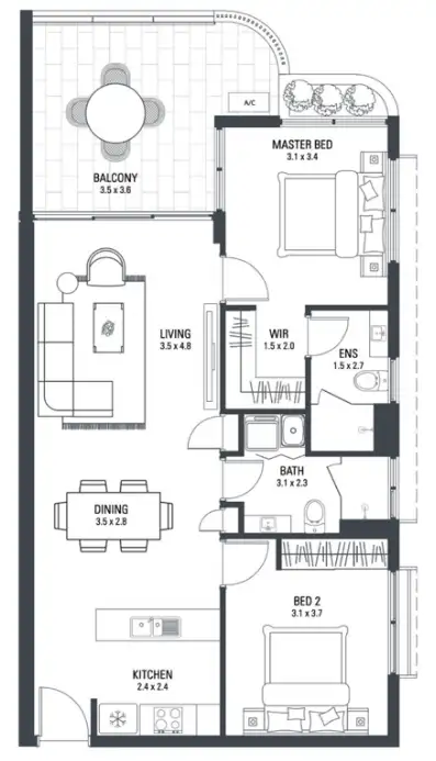 Floorplan of Homely apartment listing, Address available on request