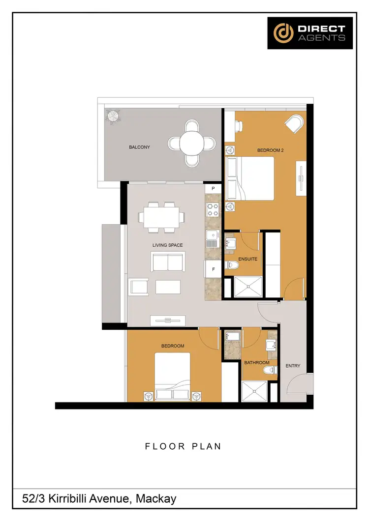 Floorplan of Homely unit listing, 52/3 Kirribilli Avenue, Mackay QLD 4740