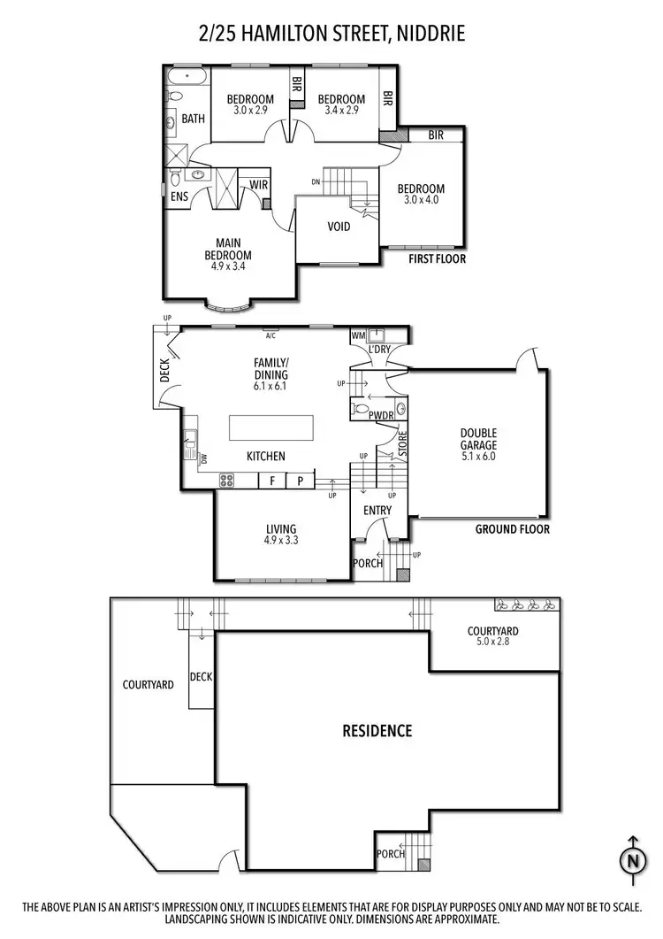 Floorplan of Homely townhouse listing, 2/25 Hamilton Street, Niddrie VIC 3042
