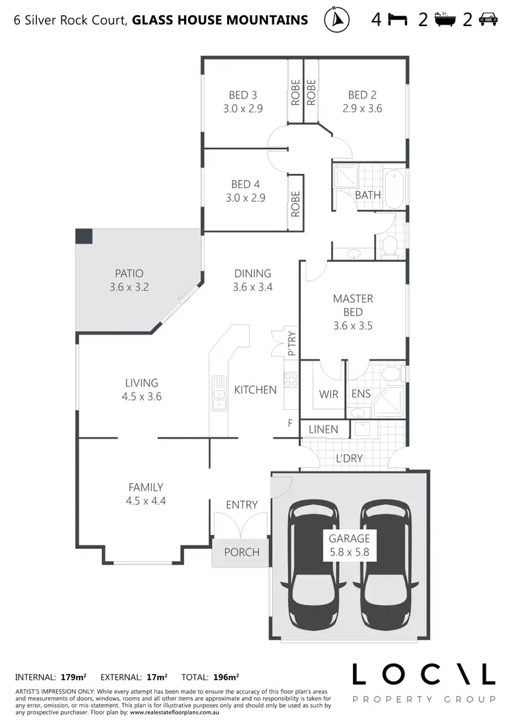 Floorplan of Homely house listing, 6 Silver Rock Court, Glass House Mountains QLD 4518