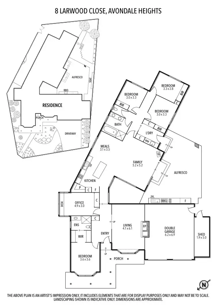 Floorplan of Homely house listing, 8 Larwood Close, Avondale Heights VIC 3034