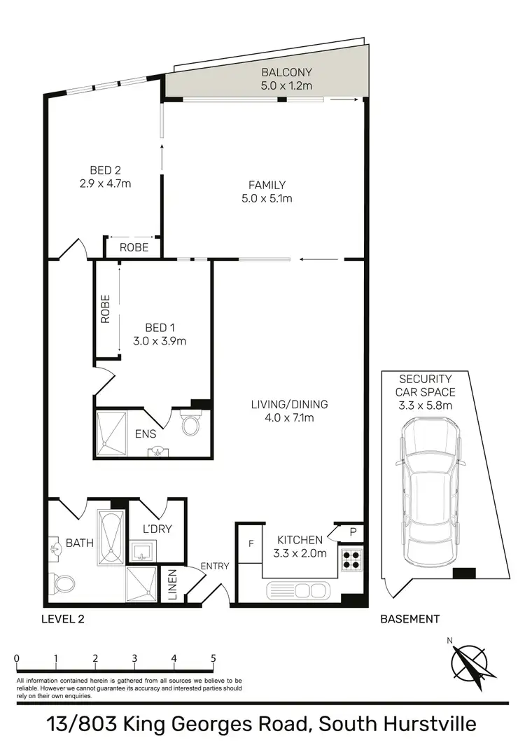 Floorplan of Homely apartment listing, 13/803 King Georges Road, South Hurstville NSW 2221