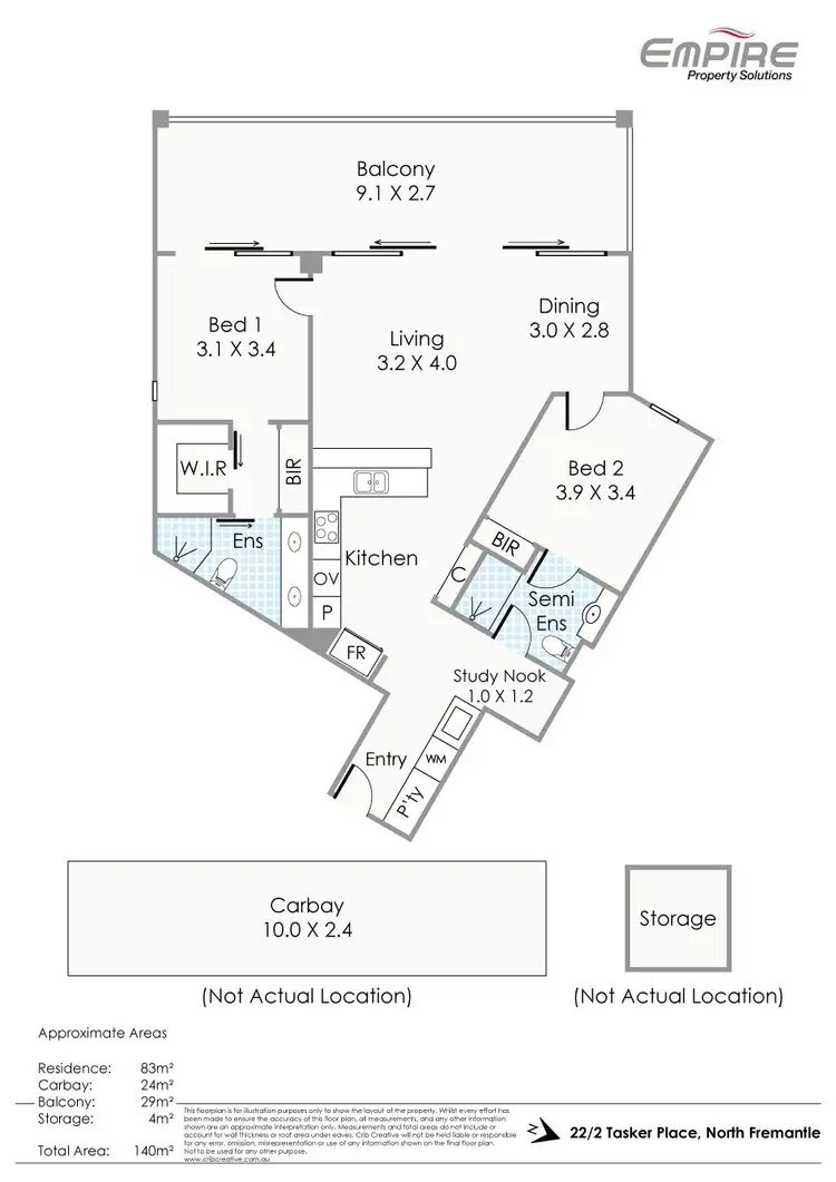 Floorplan of Homely apartment listing, 22/2 Tasker Place, North Fremantle WA 6159