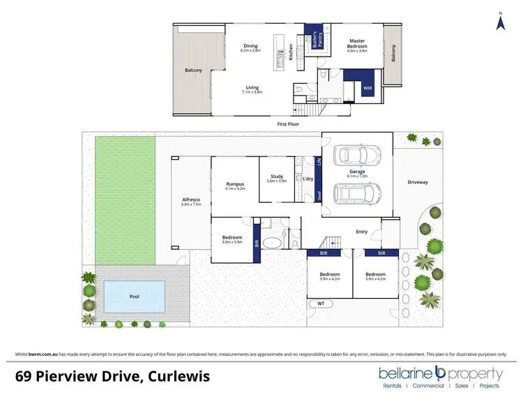 Floorplan of Homely house listing, 69 Pierview Drive, Curlewis VIC 3222