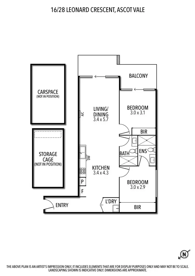 Floorplan of Homely apartment listing, 16/28 Leonard Crescent, Ascot Vale VIC 3032