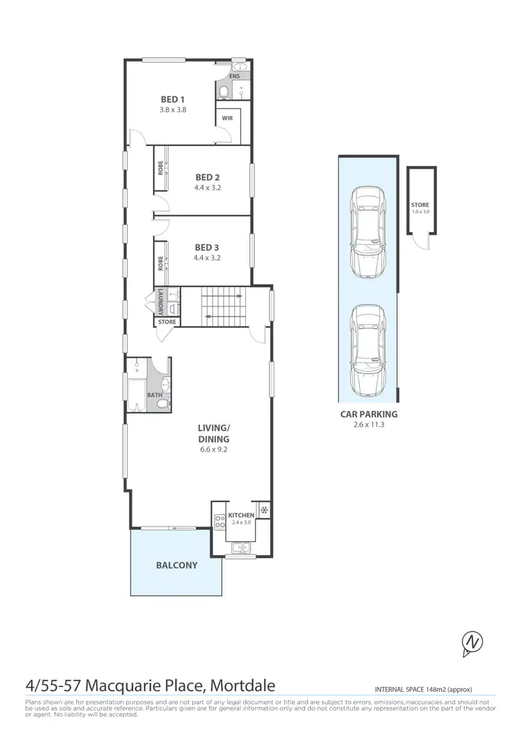 Floorplan of Homely apartment listing, 4/55 Macquarie Place, Mortdale NSW 2223