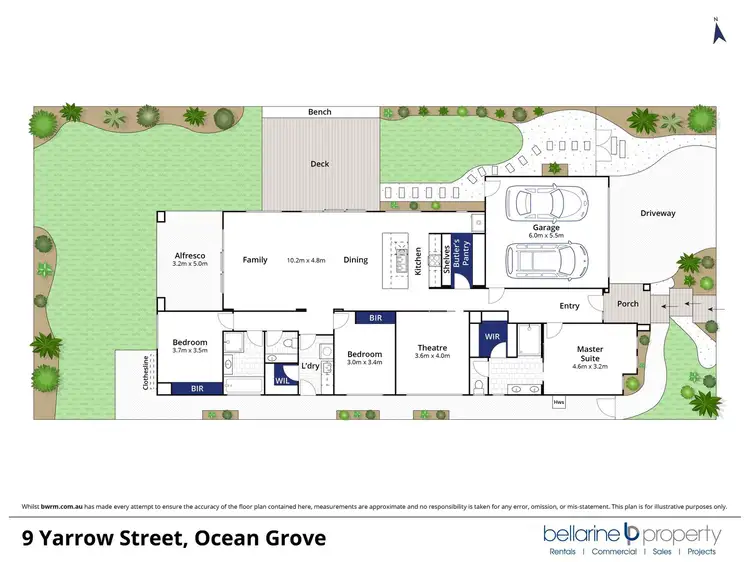 Floorplan of Homely house listing, 9 Yarrow Street, Ocean Grove VIC 3226