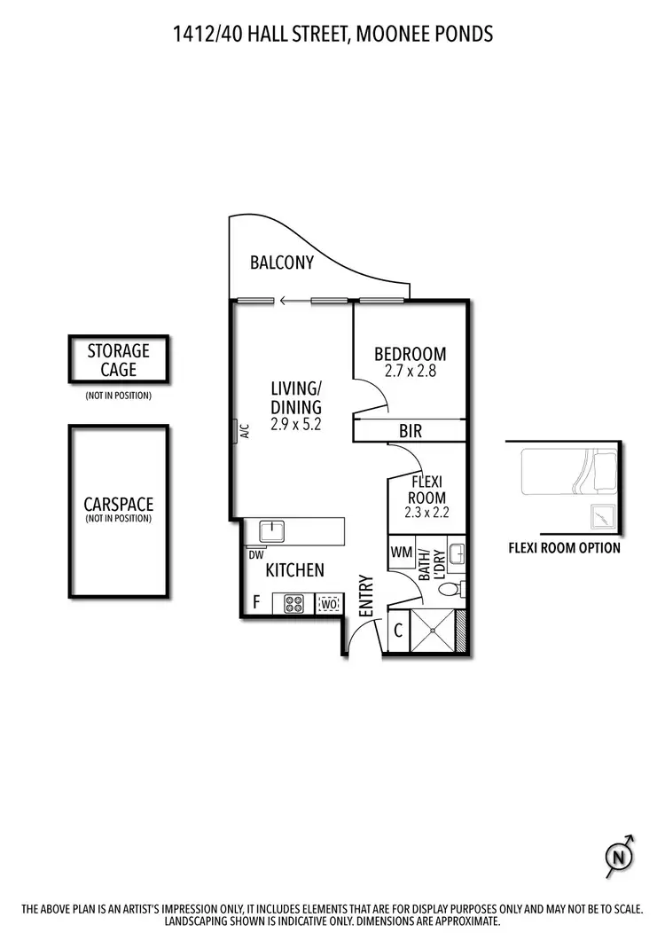 Floorplan of Homely apartment listing, 1412/40 Hall Street, Moonee Ponds VIC 3039