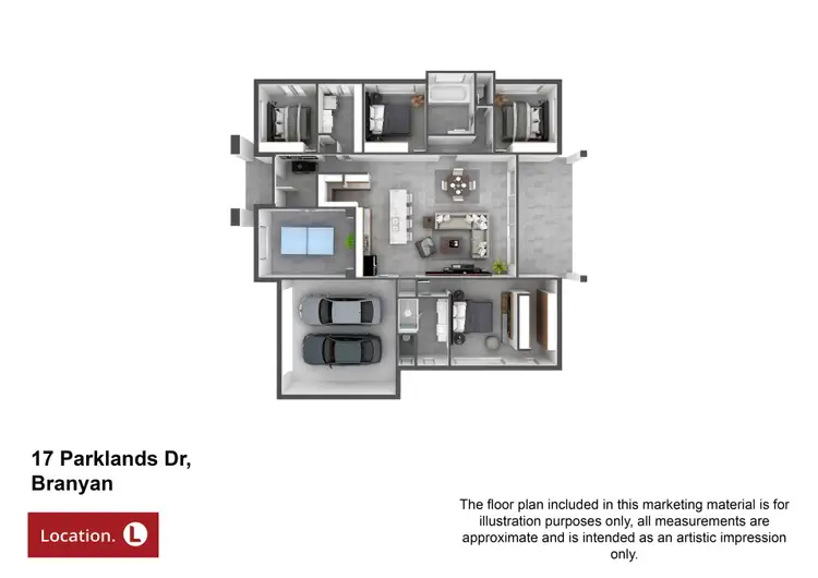 Floorplan of Homely house listing, 17 Parklands Drive, Branyan QLD 4670