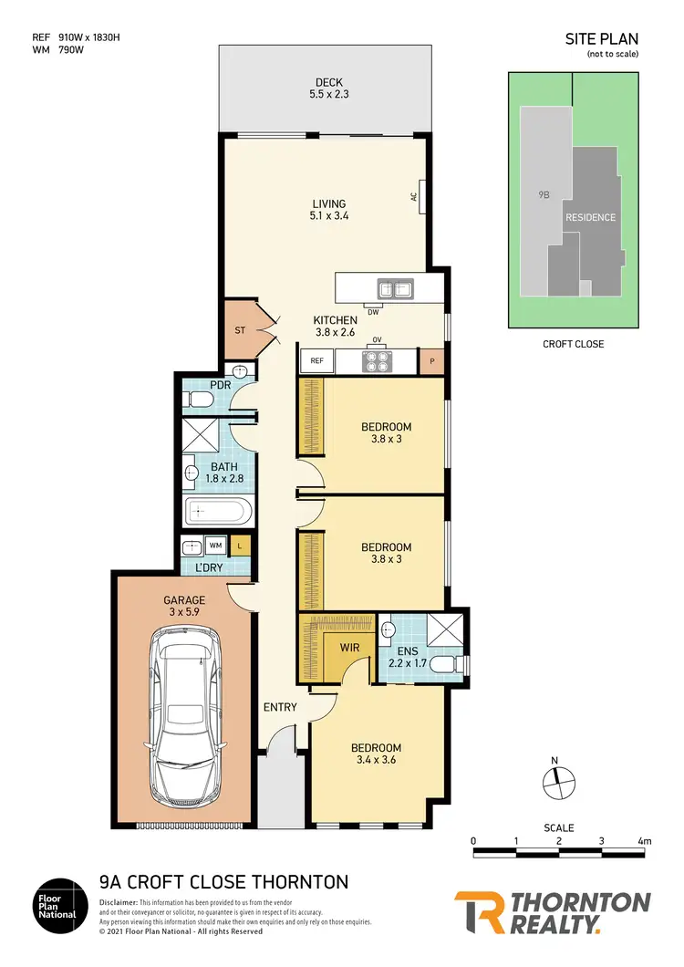 Floorplan of Homely semi-detached listing, 2/9 Croft Close, Thornton NSW 2322