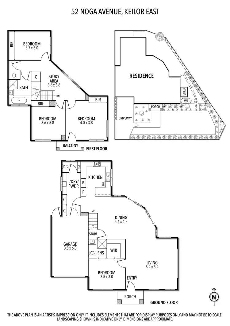 Floorplan of Homely townhouse listing, 52 Noga Avenue, Keilor East VIC 3033