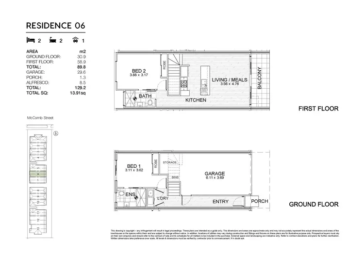 Floorplan of Homely townhouse listing, 6/17 McComb Street, Lilydale VIC 3140