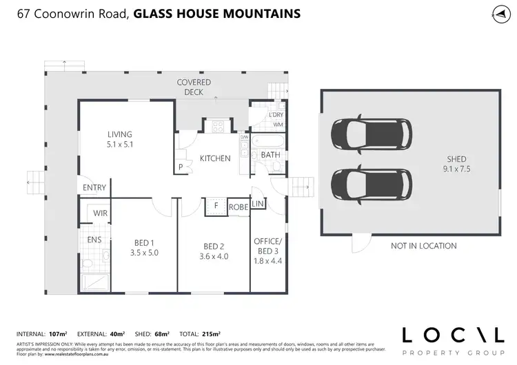 Floorplan of Homely house listing, 67 Coonowrin Road, Glass House Mountains QLD 4518