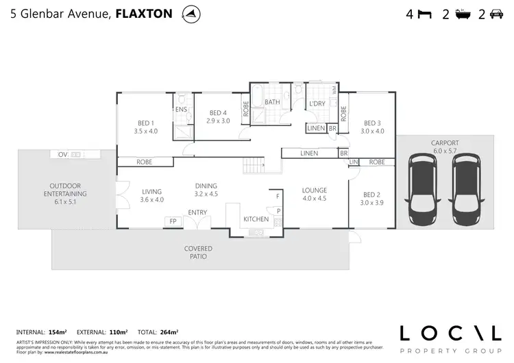 Floorplan of Homely house listing, 5 Glenbar Avenue, Flaxton QLD 4560