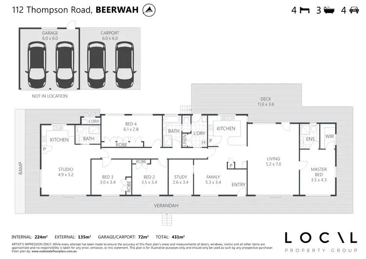 Floorplan of Homely house listing, 112 Thompson Road, Beerwah QLD 4519