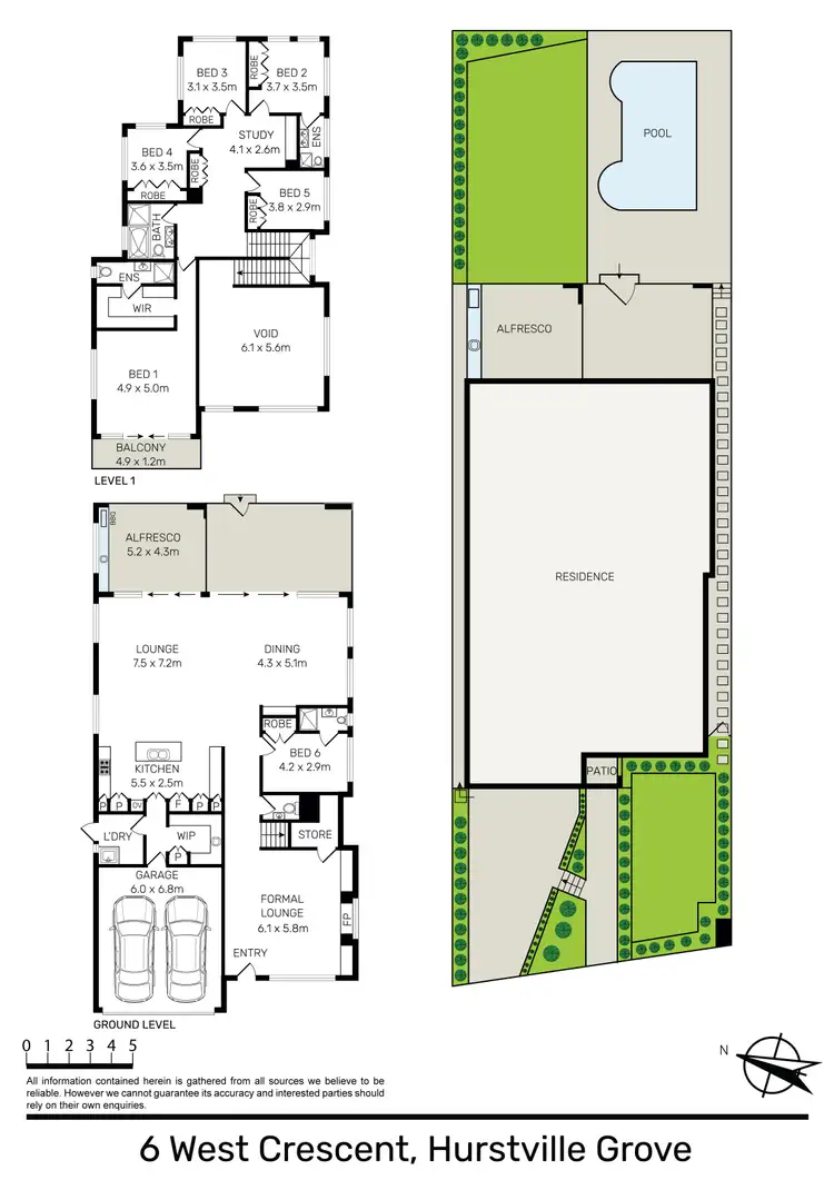 Floorplan of Homely house listing, 6 West Crescent, Hurstville Grove NSW 2220