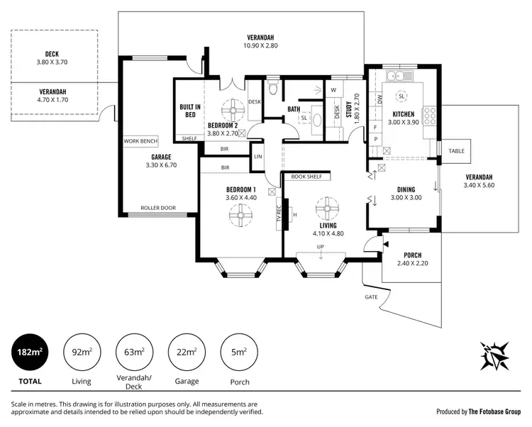 Floorplan of Homely unit listing, 5/34 Lochside Drive, West Lakes SA 5021