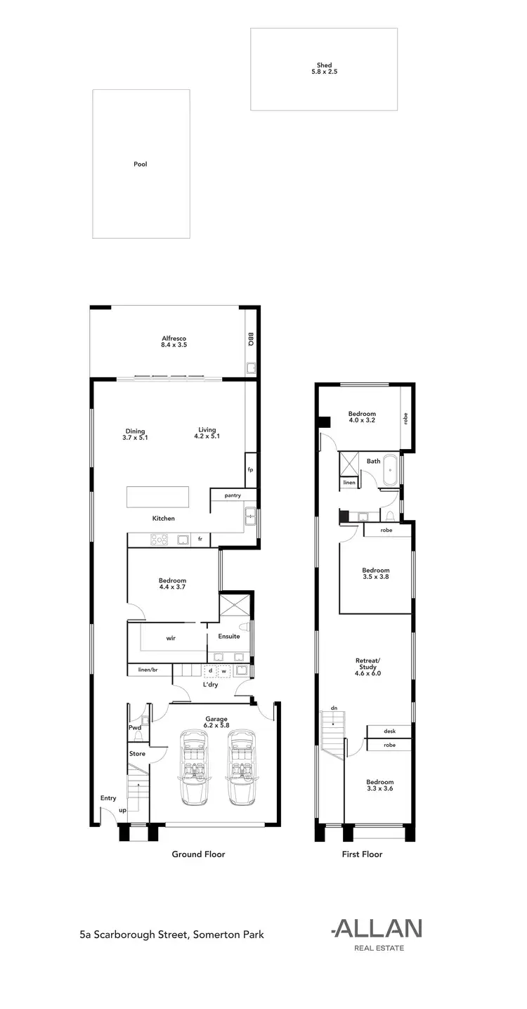 Floorplan of Homely house listing, 5A Scarborough Street, Somerton Park SA 5044