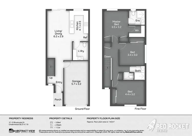 Floorplan of Homely townhouse listing, 31/5-13 Brookvale Drive, Underwood QLD 4119