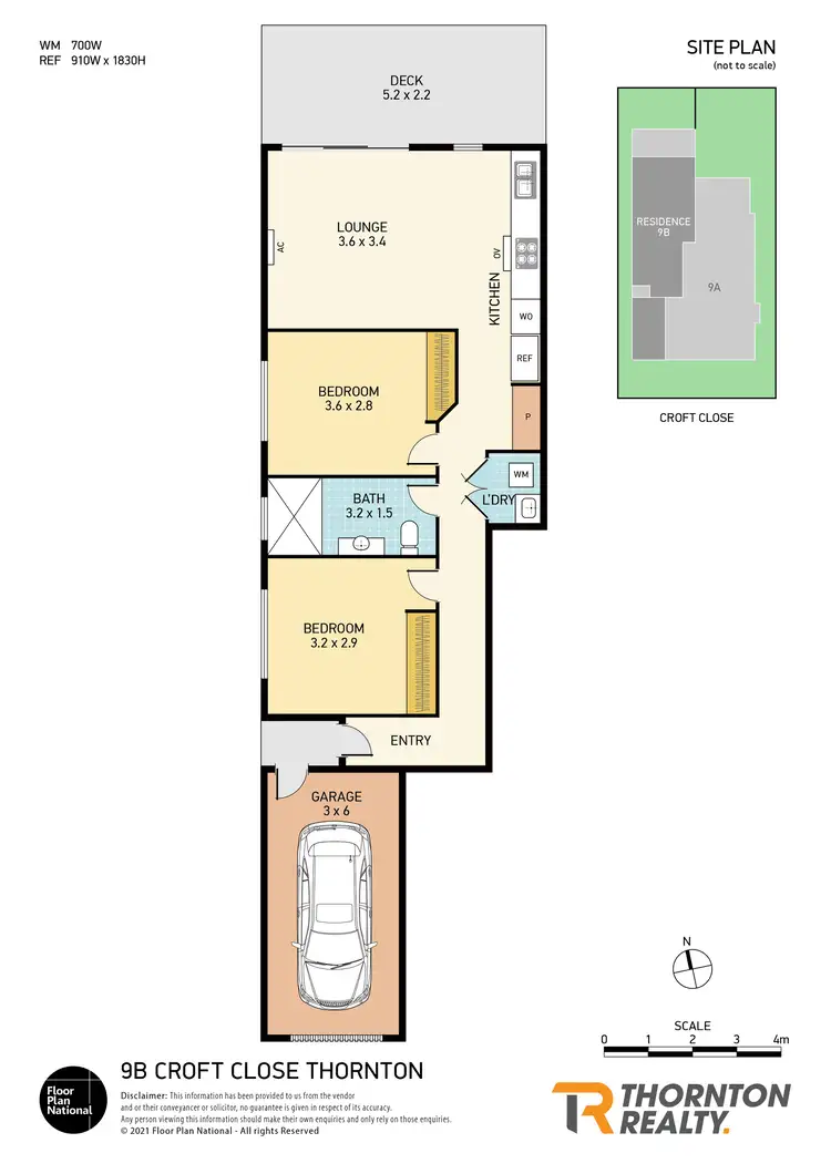 Floorplan of Homely semi-detached listing, 1/9 Croft Close, Thornton NSW 2322
