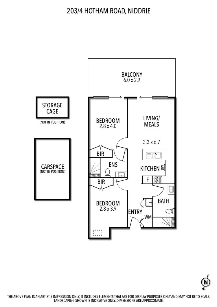 Floorplan of Homely apartment listing, 203/4 Hotham Road, Niddrie VIC 3042
