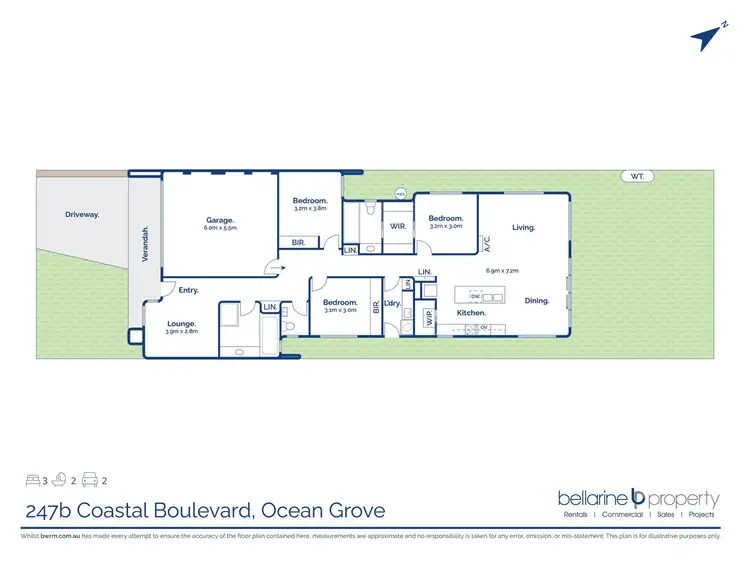 Floorplan of Homely townhouse listing, 247b Coastal Boulevard, Ocean Grove VIC 3226