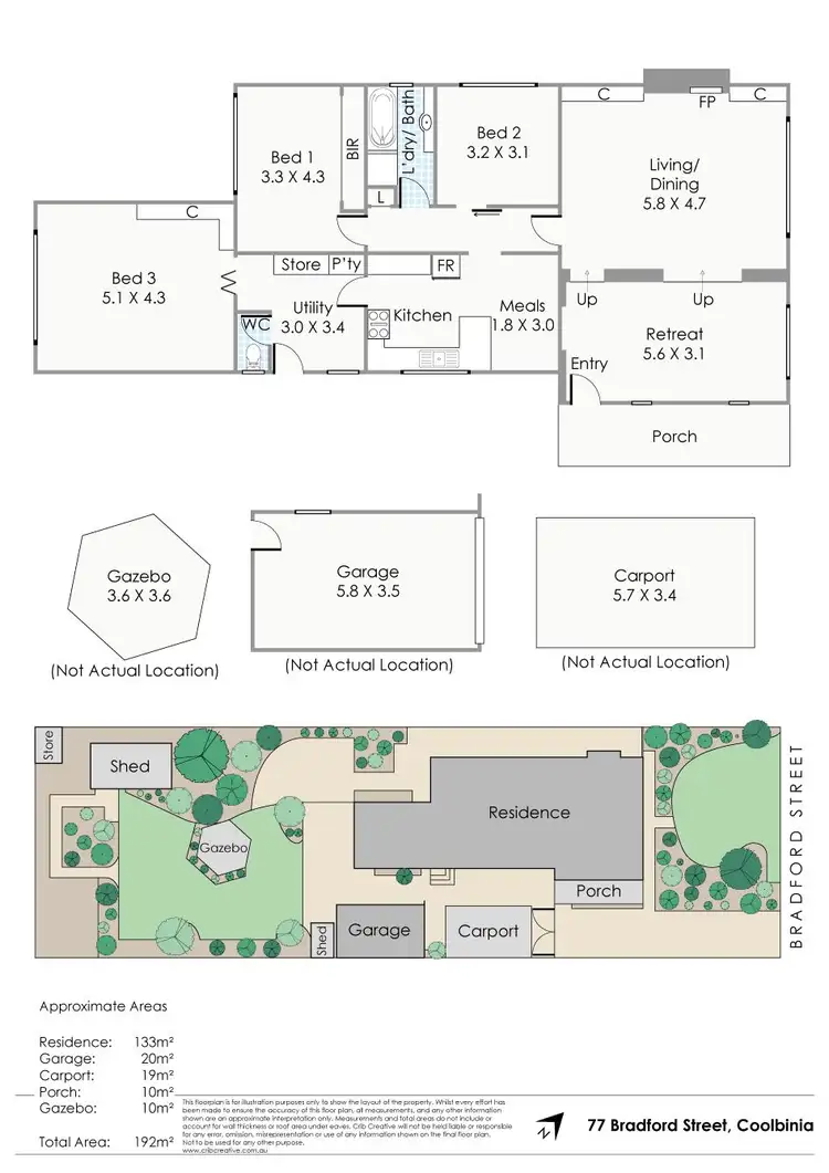 Floorplan of Homely house listing, 77 Bradford Street, Coolbinia WA 6050