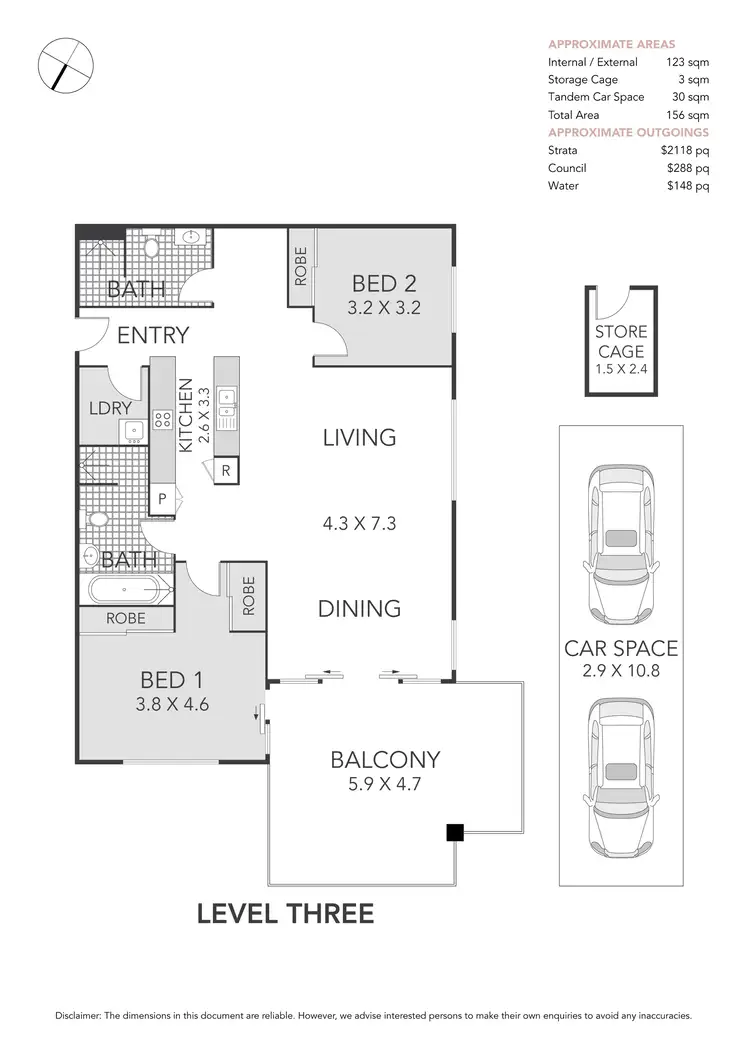 Floorplan of Homely apartment listing, 308/2 Rosewater Circuit, Breakfast Point NSW 2137