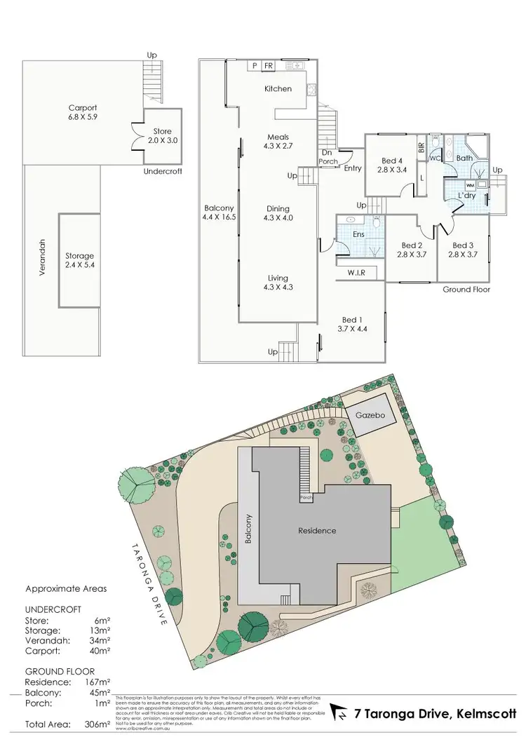Floorplan of Homely house listing, 7 Taronga Drive, Kelmscott WA 6111