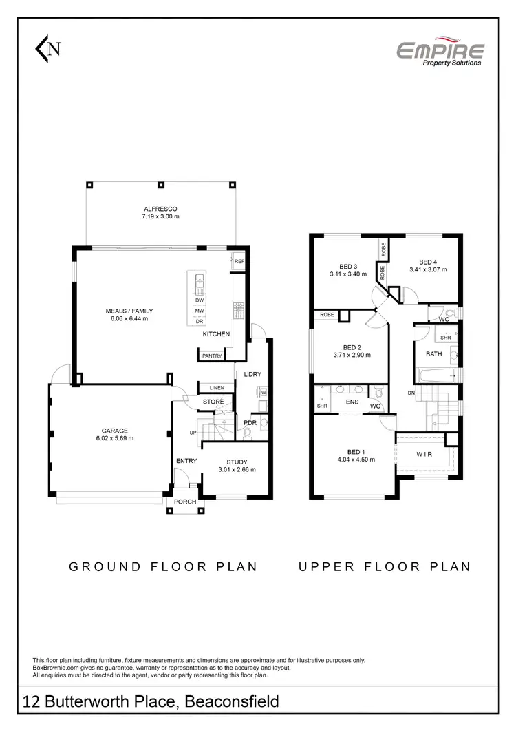 Floorplan of Homely house listing, 12 Butterworth Place, Beaconsfield WA 6162
