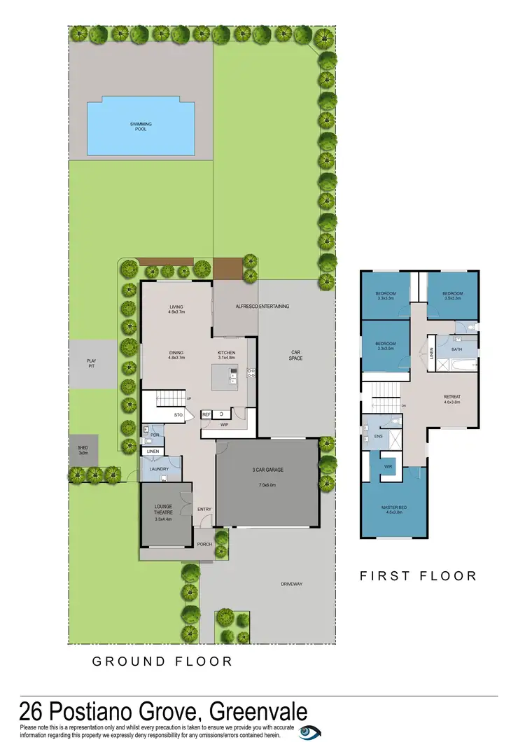 Floorplan of Homely house listing, 26 Positano Grove, Greenvale VIC 3059