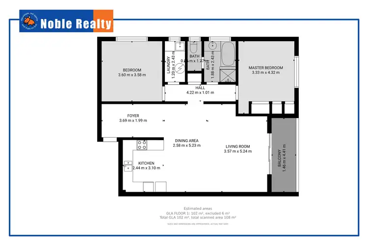 Floorplan of Homely unit listing, 1/11-13 Lake Street, Forster NSW 2428