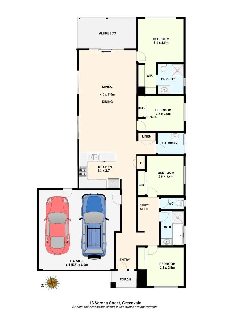 Floorplan of Homely house listing, 16 Verona Street, Greenvale VIC 3059