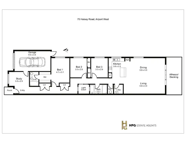 Floorplan of Homely house listing, 75 Halsey Road, Airport West VIC 3042