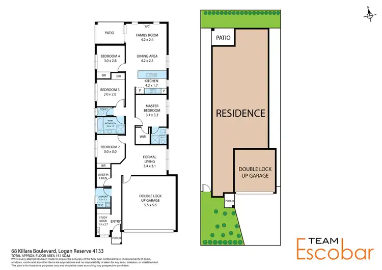Floorplan of Homely house listing, 68 Killara Boulevard, Logan Reserve QLD 4133