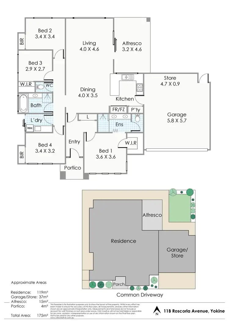 Floorplan of Homely house listing, 11B Roscorla Avenue, Yokine WA 6060