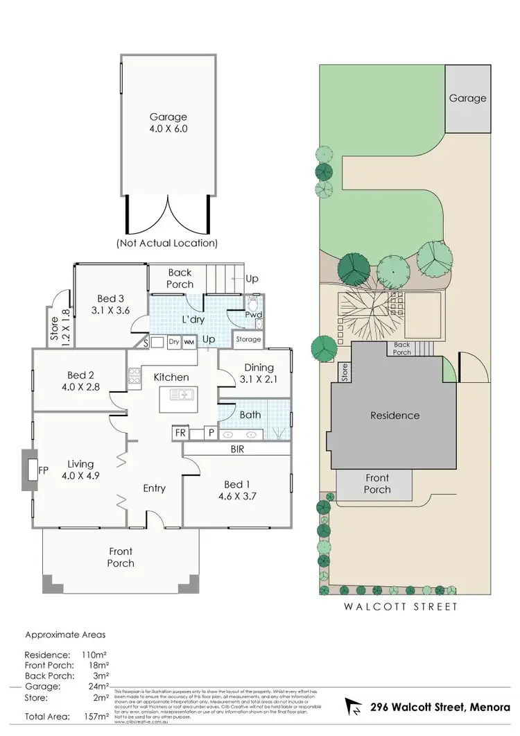 Floorplan of Homely house listing, 296 Walcott Street, Menora WA 6050