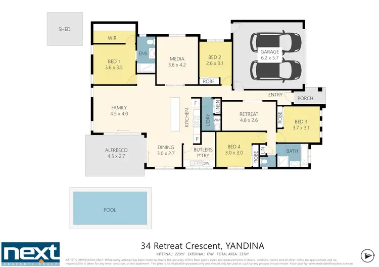 Floorplan of Homely house listing, 34 Retreat Crescent, Yandina QLD 4561