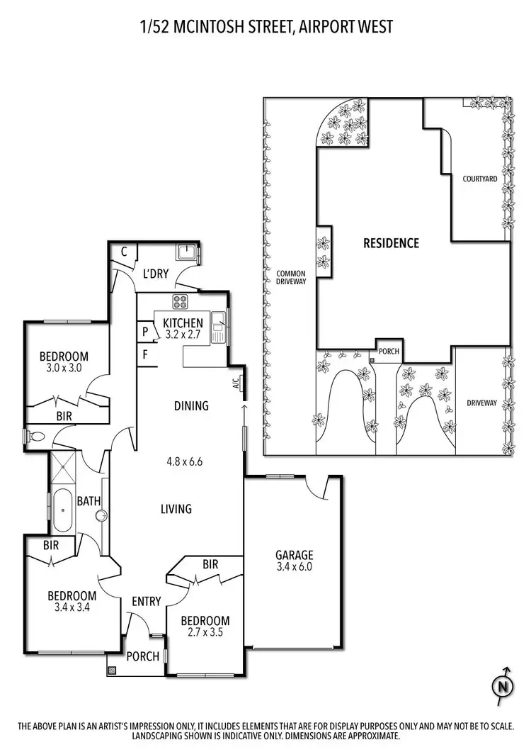 Floorplan of Homely townhouse listing, 1/52 McIntosh Street, Airport West VIC 3042