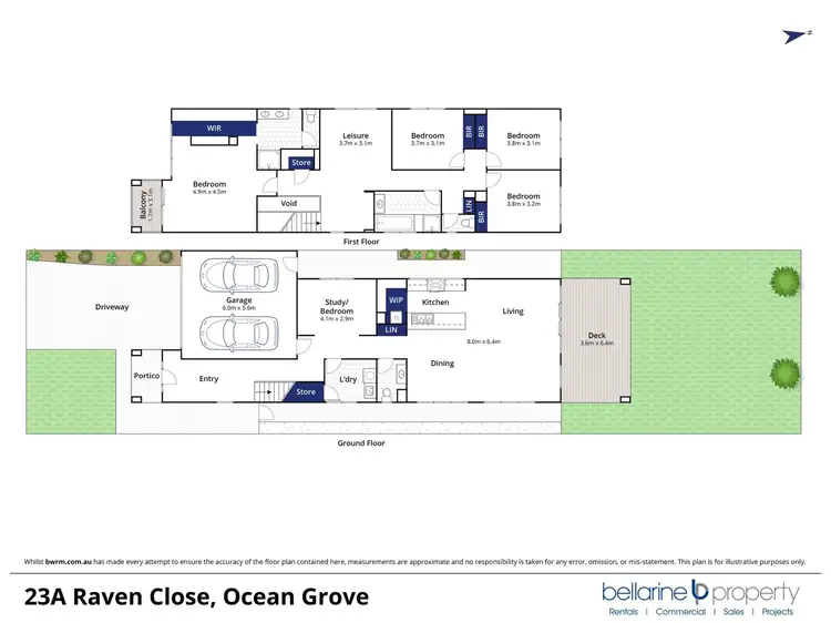 Floorplan of Homely townhouse listing, 23A Raven Close, Ocean Grove VIC 3226