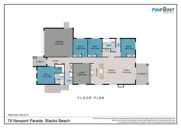 Floorplan of Homely house listing, 76 Newport Parade, Blacks Beach QLD 4740