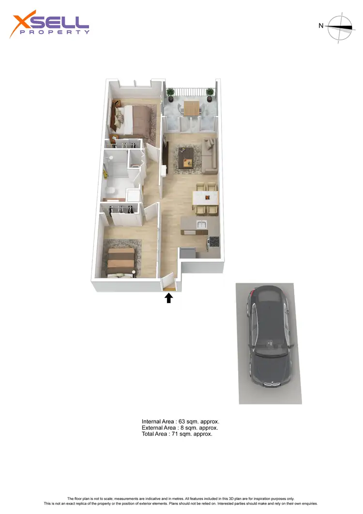 Floorplan of Homely apartment listing, 105/102 Elder Drive, Mawson Lakes SA 5095