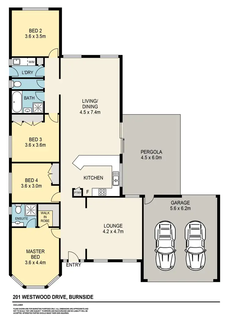Floorplan of Homely house listing, 201 Westwood Drive, Burnside VIC 3023