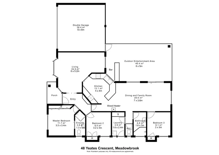 Floorplan of Homely house listing, 48 Yeates Crescent, Meadowbrook QLD 4131
