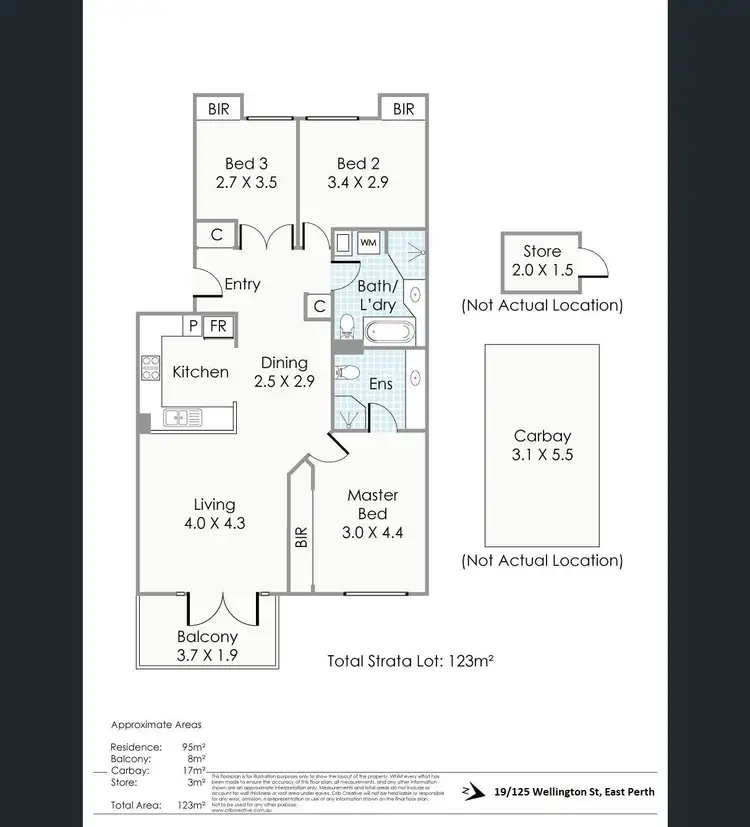 Floorplan of Homely apartment listing, 19/125 Wellington Street, East Perth WA 6004