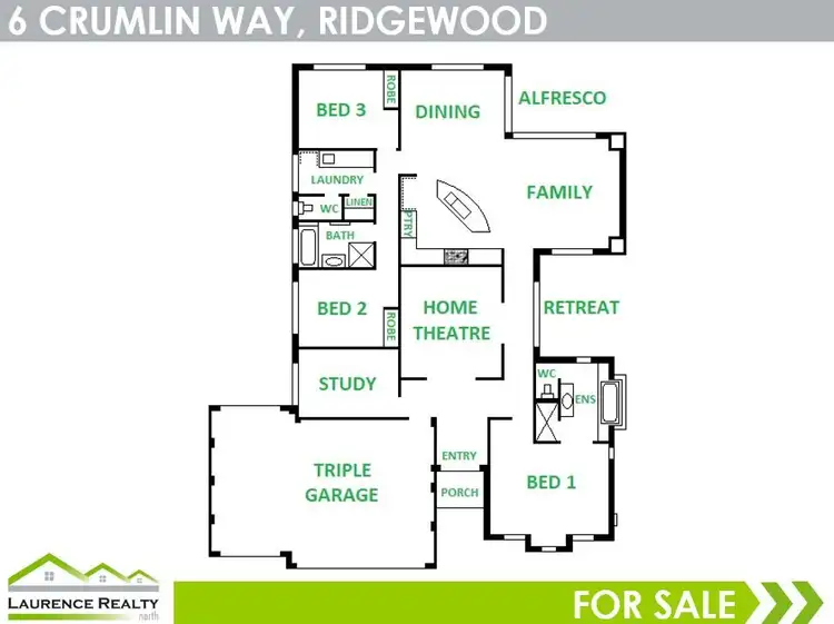 Floorplan of Homely house listing, 6 Crumlin Way, Ridgewood WA 6030